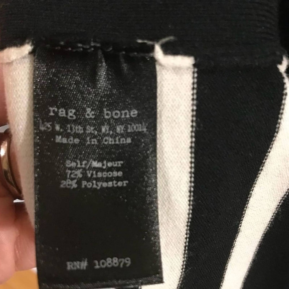 Rag & Bone | Striped Sweater Dress Black Medium - Picture 10 of 12